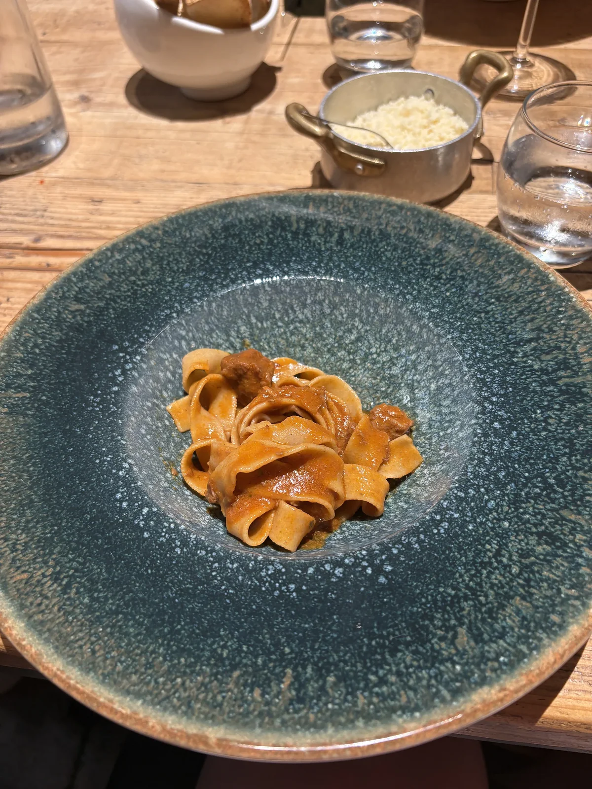 wild boar ragu tagliatelle