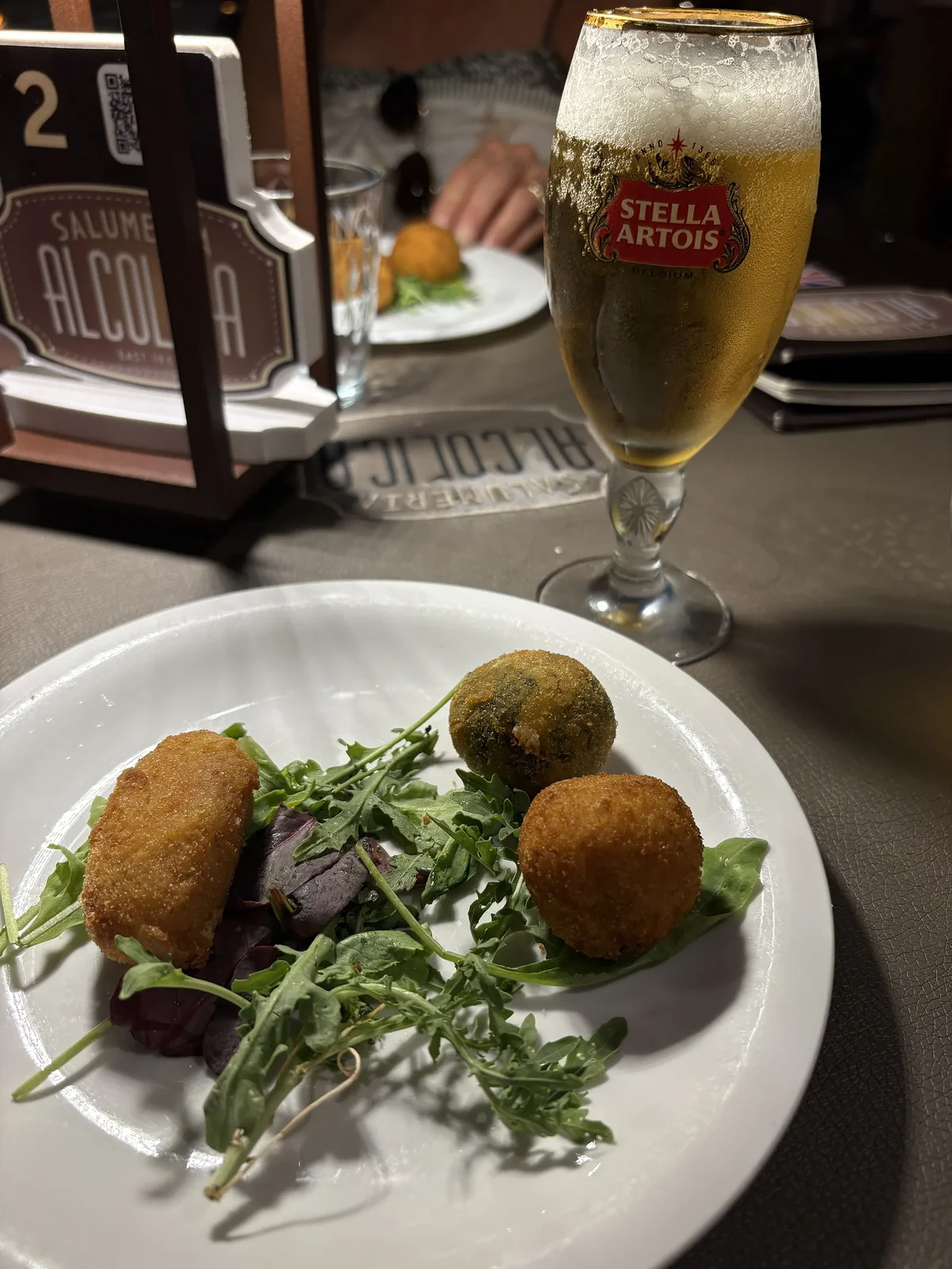 platter of arancini