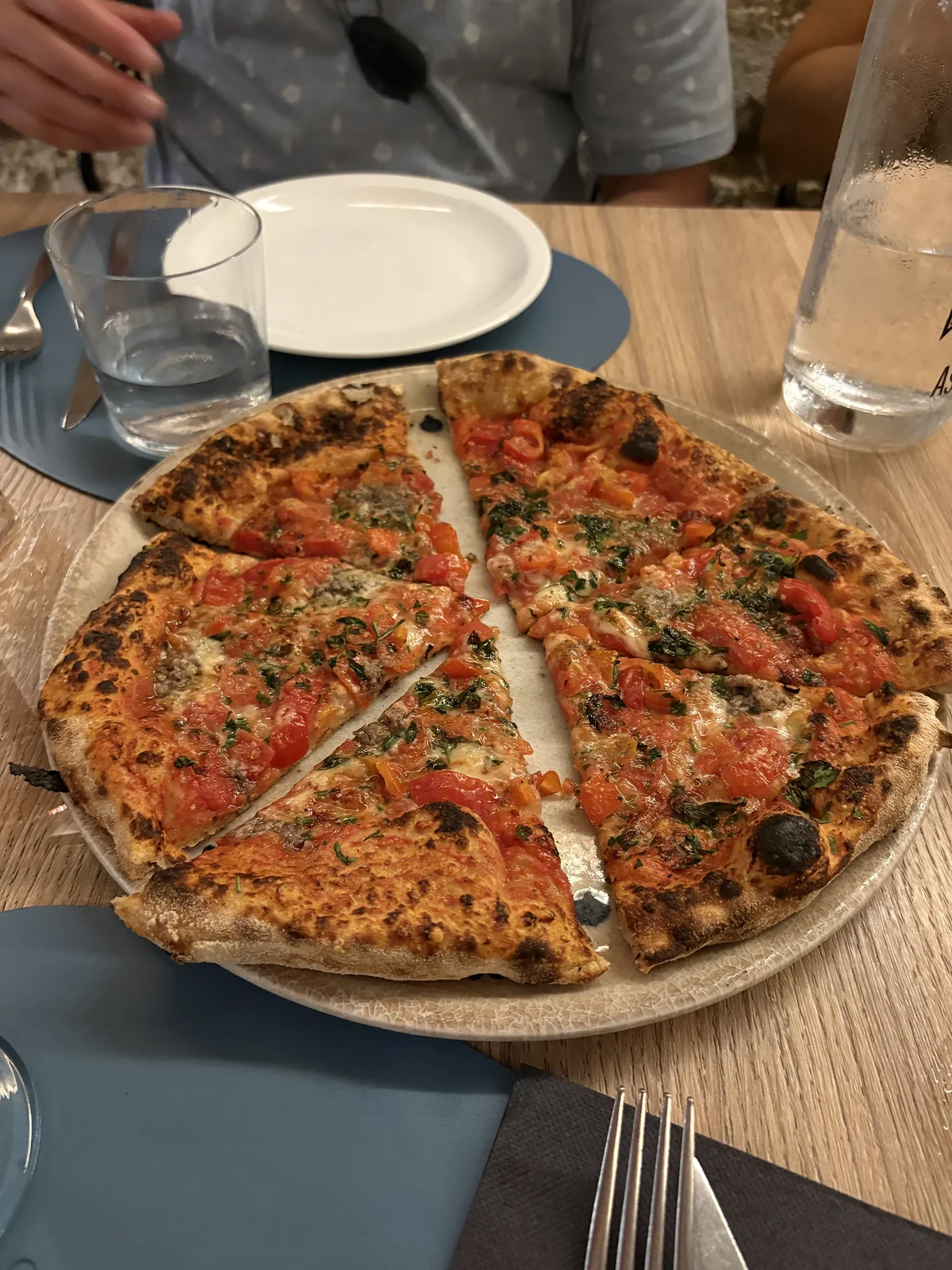 sicilian style pizza with anchovies