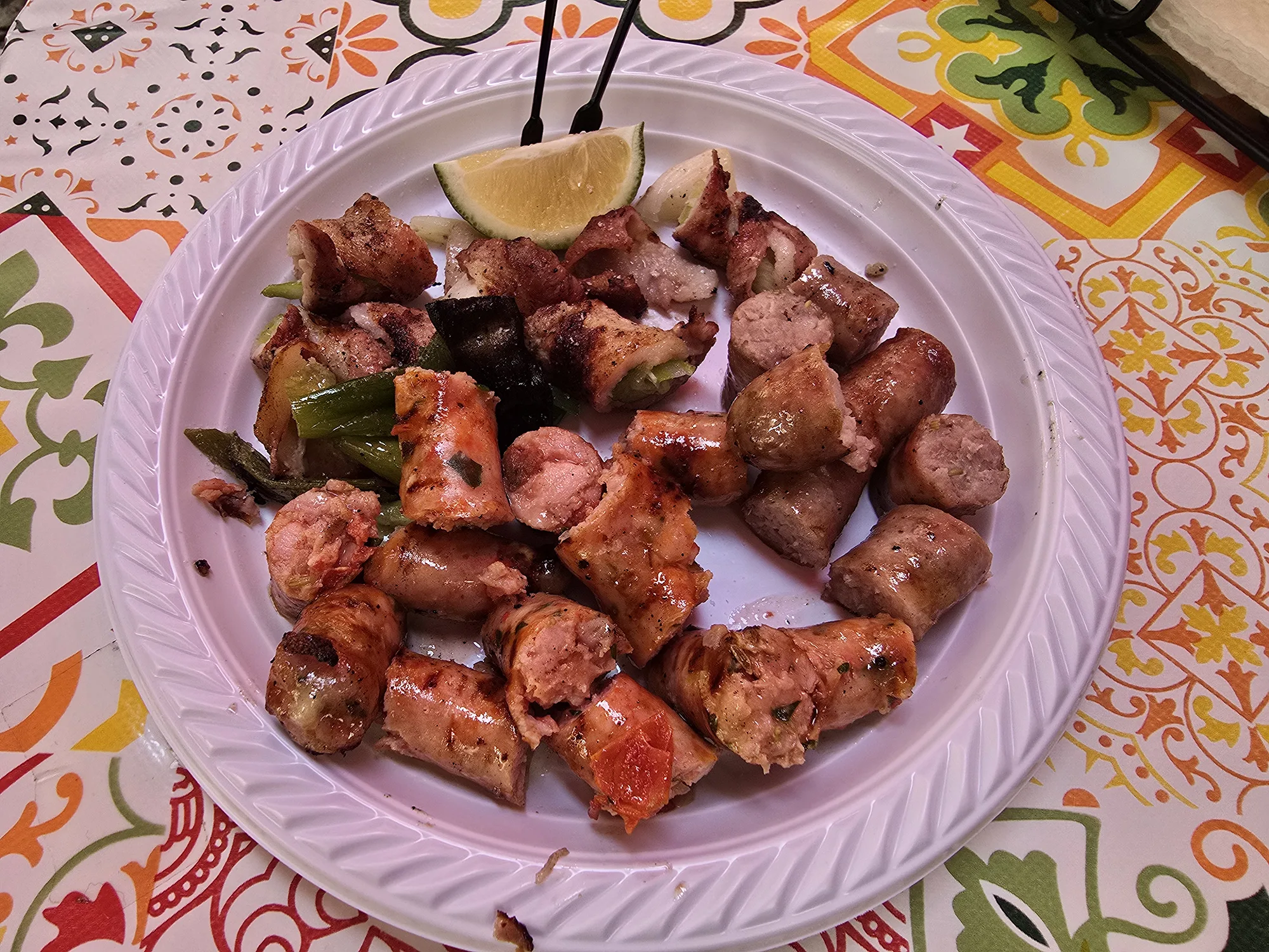 fresh grilled sausage
